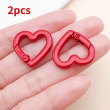 2pcs 21x22mm Mixed Heart Shaped Metal Findings DIY Bracelet Necklace Earring Components For Crafts Jewelry Making Supplies - Multicolor - View 14