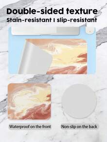 1 件装，大理石纹 PU 皮革鼠标垫，2 毫米厚，小型办公桌面垫，适合学生/游戏玩家/笔记本电脑用户，防水防滑。 - 紅色 - 查看 7