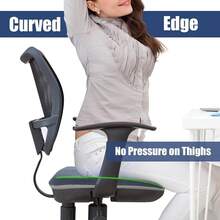 HOMBYS Tufted Furry Recliner Seat Cushion For Elderly Foam Curved Edge Large Square Seat Cushion For Recliner Chair, Floor Pillow, Office Chair, Car, No Pressure On Thighs(Grey, 20 * 18 * 3in) - Grey - View 5