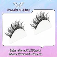 8对装 漫画仙女风假睫毛 自然柔软动漫款 黑色睫毛梗 打造自然妆容 新手友好 日常使用 - 尖尾漫畫款 - 查看 7