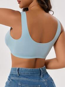 5 piezas Sujetador sin costuras para mujer, de una sola pieza, sujetador de copa completa,con relleno y sin aros, fino y agradable para la piel, sin restricciones, para dormir, lencería. - Multicolor - Ver 4