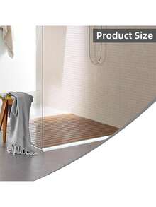 Collapsible Threshold Water Dam Self-Adhesive Shower Barrier Bathroom And Kitchen Stopper, Home Retention System, Waterproof Flow Block Seal Strip Gray 1M - Multicolor - View 9