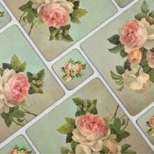 Pimpernel Antique Roses Placemats Set Of 6 - Multicoloured - View 6