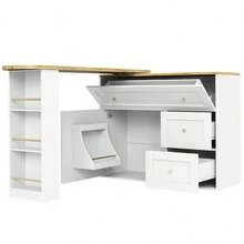 Buffets & Sideboards - White + MDF + Metal - View 9