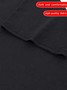 Funny Z-Generation Gag T-Shirt For Men - Chinese Characters And Cute Cat With Hat Print, Short Sleeve - Suitable For Daily And Special Occasions - Regular Fit, Round Neck, Suitable For Youth And Adults,  Casual Wear, Travel Outfit, Funny Aesthetic Breathable Fabric Short Sleeve Tops, Youth Fashion - 黑色 - 查看 4