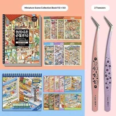 Pinzas con forma de flor lindas, pinzas, pinzas anguladas, pinzas curvas de alta calidad con punta, clips de decoración de diario, herramientas para extensión de pestañas y manualidades