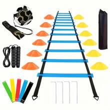 Agility Training Set, And Basketball Training Equipment, Including Agility Ladder, Dribbling Belt, Cones, Ground Nails, Resistance Bands, Jump Rope - Agility Training Set - View 2