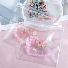 10pcs Reusable Clear Zipper Plastic Bags, Oxidation-Proof, Suitable For Jewelry, Earrings, Bracelets, Gift Packaging - Clear - View 11