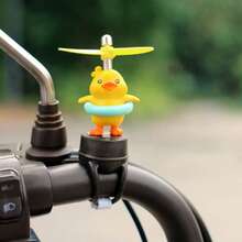 Popular Cute Windmill Bicycle Motorcycle Decoration Duckling Car Ornament Trending Animal - Upgraded Version With Rotating Fan - View 12