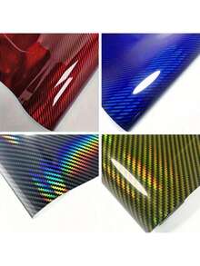 1片50cm*152cm汽车PET七色激光碳纤维贴膜，9D彩色碳纤维贴纸，手机贴膜，高光锻造碳纤维汽车贴膜 - 均碼 - 查看 9