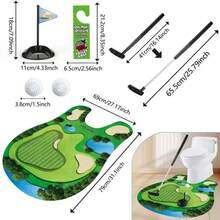 Funny Toilet Golf Game, Toilet Mini Golf Game Set, Leisure Entertainment Sports Toy, Toilet Prank, Can Be Practiced In Any Bathroom/Toilet - Golf Accessories, Wonderful Toilet Time - Dad Gift, Funny Gift For Dad, Funny Gift For Husband, Boyfriend, Men, Suitable For Golf Gifts, Bathroom Accessories, Men's Gifts, Sports Accessories, Family Entertainment Activities - Multicolor - View 4