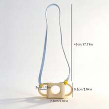 1 Set Bottle Handle - Silicone Bottle Handles With Strap, Silicone Protective Cover For Glass Bottles, Silicone Bottle Sleeve With Strap, Portable Baby Cup Holder, Strap Bottle Rack, Compatible With 5cm-7.5cm Diameter Bottles, Wide Mouth & Large Caliber Bottles & Cups - Champagne - View 2