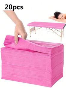 100pcs/Pack 31" X 71" Disposable Massage Bed Sheets, Non-Woven Fabric SPA Bed Cover, Breathable For Massage, Beauty, Tattoo (Pink) - Multicolor - View 11
