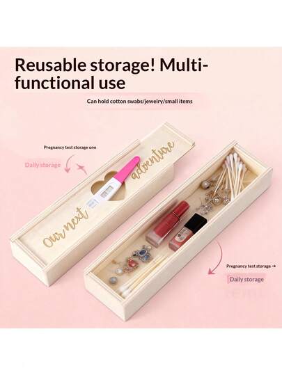 Surprise For Daddy, Pregnancy Test Memento Box - Baby Surprise Announcement Creative Box (Excluding Raffia Grass, Pregnancy Test)