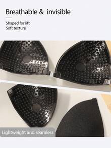 2/1 Set Invisible Triangle Adhesive Bra - Silicone Lift-Up Cup With Strap, Suitable For Backless Dresses, Breathable Self-Adhesive Lift Pad, Reusable, Skin-Friendly - Multicolor - View 7