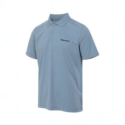 Timberland Men's AF Quick-Dry Short Sleeve Polo T-Shirt, Knitted Collar, TA6AP3-758