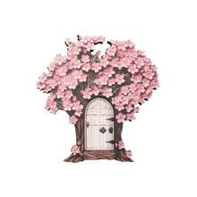 1.0cm Thick Mini Fairy Door Decor Ornament, Fairy Door Shaped, Suitable For Outdoor Garden Yard Lawn, Fantasy Theme Micro Landscape Decor, Outdoor & Garden Supplies, Gardening Ornament (Double-Layer Craft) - JLM021 - View 12