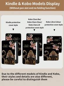 Kingsung Ốp máy tính bảng họa tiết da báo và hoa dâm bụt, tương thích với iPad 9.7/10.2/10.5/10.9/12.9/Pro 11, thế hệ thứ 10, tương thích với Samsung Galaxy Tab S6 Lite 10.4 inch, tương thích với Kindle Paperwhite thế hệ thứ 12 năm 2024, Kindle (thế hệ thứ 11) phiên bản 2022, mềm mại và chống rơi vỡ, chân đế thông minh/tự động bật/tắt màn hình. - Nhiều màu - Xem 10