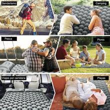 Colchoneta Inflable Doble Acampar Ultraligera Portáti Color Celeste - Gris - Ver 3