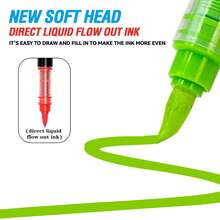 1 قطعة أقلام تحديد أكريليك 288/168/120/72/60/48/36/24/12 لون، حبر سائل بطرف ناعم، غير شفاف، مقاوم للماء، قابل للمزج، لإمدادات الرسم والغرافيتي DIY - علامات الاكريليك - مشاهدة 12