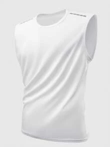 5pcs/Set Solid Color Short Sleeve Quick Dry Breathable Gym Workout Pocket Training Tee Shirts Summer - Purple - View 2
