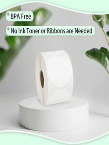 500 piezas Etiquetas adhesivas transparentes para embalaje de regalos DIY, etiquetas autoadhesivas para sellar cajas de regalo, adecuadas para cualquier proyecto de manualidades pequeño, etiquetas para envolver regalos de Navidad, etiquetas para sellar cajas, etiquetas de sellado, comercial - Multicolor - Ver 2