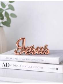 Decorative Porcelain Ornament With Word Design For Interior Decoration - Jesus - View 2