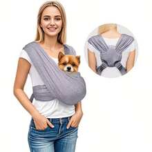 1pc Pet Carrier Backpack, Front Chest Carry Design, Portable Pet Sling Bag, Adjustable Size, Convenient For Outdoor Travel With Cats/Dogs - Multicolor - View 2