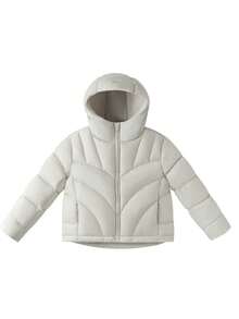 Annil [Extremely Cold Down Jacket]Children's Girls' Short Sleeve Down Coat Winter 85 Duck Down Thick Style Warm Clothing - Pine Ash - View 7