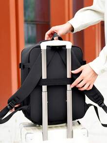 1pc Peach Tree Crescent Shoulder Bag, Fashionable Minimalist Solid Color, Large Capacity, Adjustable Strap, Multi-Pocket, Vintage, Casual, Lightweight, Water-Washed Wrinkle Nylon Crossbody Bag , Valentines Gifts, Bags For Traveling - Multicolor - View 8