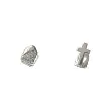 一套男女通用水钻十字架火焰牙套，适合日常休闲和派对佩戴 - 彩色 - 查看 9