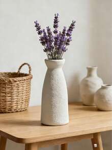 Bình hoa nhỏ màu trắng giả gốm, kiểu dáng tối giản, phù hợp với bàn ăn hiện đại, kệ sách, trang trí nhà cửa, lò sưởi, phòng ngủ, nhà bếp, phòng khách, bàn làm việc, làm quà tặng. - trắng - Xem 10