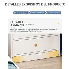 Closet Armable Para Ropa Modernos Con 2 Cajones Ropero Para Dormitorio - Blanco - Ver 8