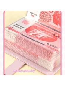 1pc New Shiny Cash Savings Passbook A6 Wallet, Can Hold Bills, Popular Budgeting Notebook - Multicolor - View 7