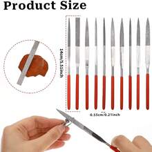 10pcs Diamond Assorted Rasp Set, 3x140mm Mini Assorted Rasp Kit, Suitable For Stone/Glass/Metal Carving Craft Manual Tool Rasp Set - One Size Fits All - View 6