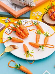 40pcs Of Colorful Foam Easter Bunnies, Eggs, And Carrot Decorations Set For Spring Home And Festive Party Decor. - A - View 3