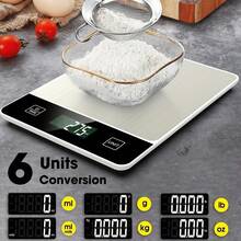 1pc 10kg/22lb Digital Kitchen Scale, Stainless Steel Material, Easy To Clean, Suitable For Baking And Cooking, 1g Precision, LCD Display, Tare Function, ABS Material, Food-, Requires 2 AAA Batteries (Not Included), Precise Ingredient Measurement | Modern Kitchen Scale | Durable ABS Structure - Multicolor - View 1