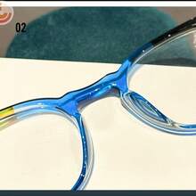 Fashionable And  Small Round Frame  Light Reading Glasses For Women - 黑色豹紋 - 查看 2