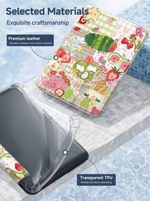 The Caterpillars On The Blanket Protective Case Compatible With IPad Air 4/5 10.9 Inch, IPad 7/8/9th 10.2 Inch, IPad 10th Generation,With Built-In Pencil Slot,Supports Automatic Sleep/Wake Lid,Compatible With Samsung Tab S6 10.4 Inch, Tab A9 11 Inch, Kindle Paperwhite 12th Gen 2024,Ins Glitter Style Case, Valentine's Day, New Year Gift - Multicolor - View 10