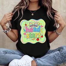 Teacher Headstart Shirt, Back To School Teacher Shirt, Teacher Appreciation Shirt, Teacher Shirt, First Day Of School Shirt, First Grade - Black - View 1