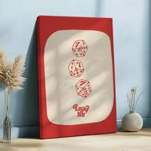 1pc Lucky You Lucky Me Poster, Inspirational And Motivational, Easter Decor Framed Wall Art, Wrapped Canvas Poster Vintage Prints, Lucky You - Modern, Graphic Design, Typography, Modern Style, Birthday Party Decor, Decorative Wall Art For Living Room Bedroom Office, Hanging Hardware Included - Wrapped Framed Canvas, Vertical - 有框畫布 - 查看 4