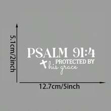 Christian Faith Psalm 91 4 Bible Cross Design Die-Cut Waterproof Vinyl Sticker For Hard Hat Laptop Water Bottle Phone Case Cars - A - View 9