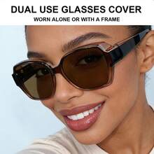 cabecade 时尚男女通用夜视眼镜夹片式，适合日常佩戴和音乐节，是理想的礼物之选。 - 彩色 - 查看 8