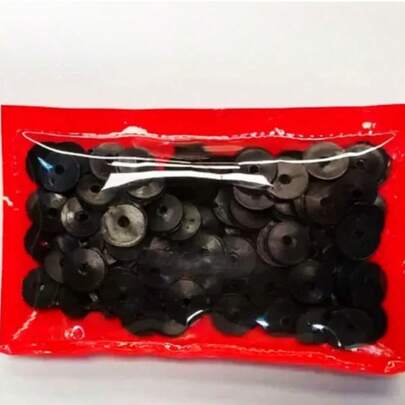 Arruela Plástica Preto 100 Un 15mm