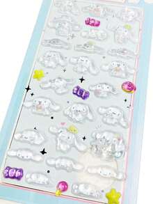 3D Luminous Embossed Melody Star Cat Stickers, No Power Needed, Perfect Gift For Holidays, Birthdays, Parties, Christmas, Easter - Multicolor - View 15