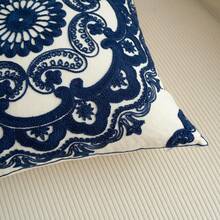 1 pieza Funda de cojín de lona con flores estilo bohemio con bordado exquisito, decoración del hogar de varios tamaños para uso compartido, sin relleno de almohada - Multicolor - Ver 6