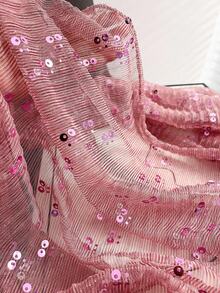 1pc New Spring And Summer Sequin Scarf Shawl Headscarf Sunscreen Beach Scarf, Suitable For Beach Vacation Shawl, Adds Highlights To Your Style And Is A Festive Gift - Scarf - View 5