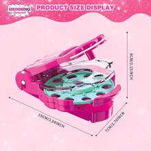 1pc Children's Jewelry Embossing Machine - 120/220 Plastic Diamond DIY Set, Girls Pretend Play Toy, Children's Hair Accessory Toy, Diamond Jewelry Hair Accessory Mold, Backpack Decor, Postcard Pressing Decor, Charm Shaping Tool, Birthday Party Gift Toy For Girls - Multicolor - View 2