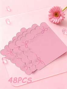 30pcs 13"X13" Party Disposable Napkins With Butterfly Lace Edge - Elegant Fan-Shaped Design, Paper Material, Sweet Girly Style Suitable For Birthday Party, Afternoon Tea, Girls' Gathering And Daily Use - Multicolor - View 25