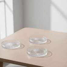 1 Pc/Set Glass Tray-Style Candle Holder. Light Luxury Retro Style Candlestick Holder. - one-size - View 14